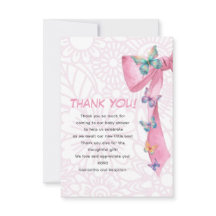 Baby shower rose papillon