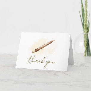 Carte De Remerciements Baby shower simple minimaliste pâtissier