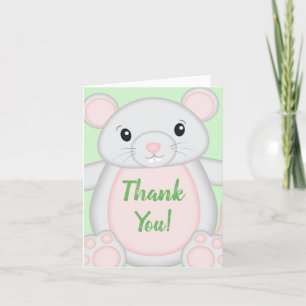 Carte De Remerciements Baby shower souris