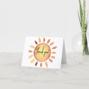 Carte De Remerciements Baby shower sous le soleil
