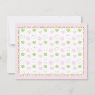 Carte de remerciements baby shower, "Sucre et épic