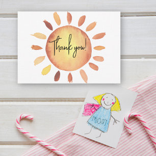 Carte De Remerciements Baby shower Sunshine