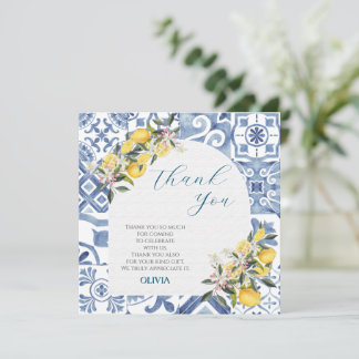 Carte De Remerciements Baby-shower sur le thème des agrumes