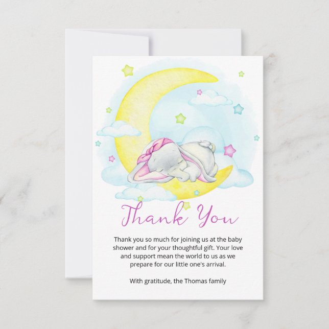 Carte De Remerciements Baby shower Sweet Dreams (Devant)