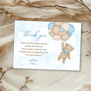 Carte De Remerciements Baby shower Teddy Bear