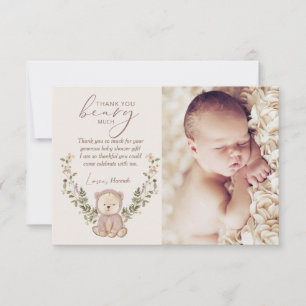 Carte De Remerciements Baby shower Teddy Bear