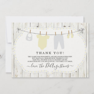 Carte De Remerciements Baby shower Thank You Card