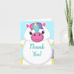 Carte De Remerciements Baby shower Unicorn