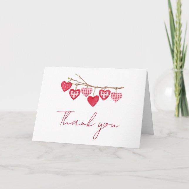 Carte De Remerciements Baby shower Valentine Little Sweetheart (Devant)