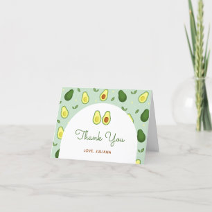 Carte De Remerciements Baby shower vert Saint-Guacamole Avocado