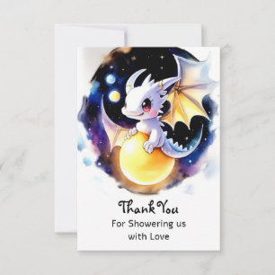 Carte De Remerciements Baby shower Whimsical Dragon