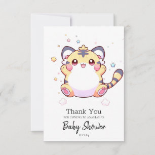 Carte De Remerciements Baby shower Whimsical Tiger