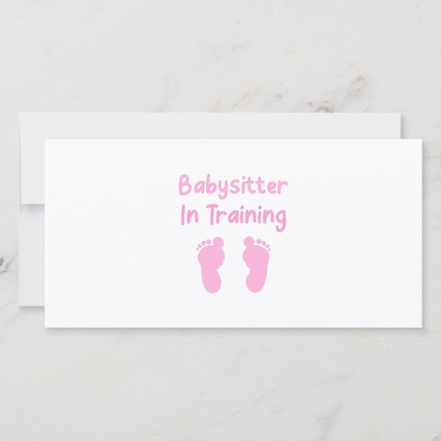 Carte De Remerciements Babysitter En Formation (Devant)