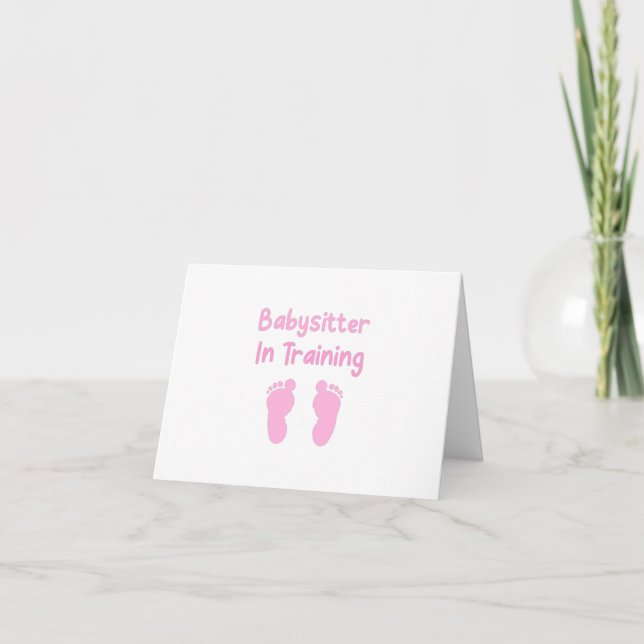 Carte De Remerciements Babysitter En Formation (Devant)