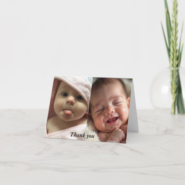 Carte De Remerciements #BabyThankYou #GratefulMoments #ThankYouCards #Tha (Devant)