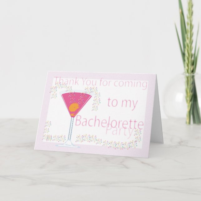 Carte de remerciements Bachelorette (Devant)