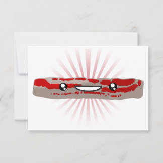 Carte De Remerciements Bacon Kawaii