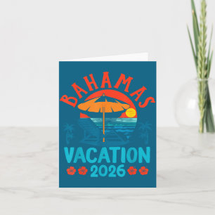 Carte De Remerciements Bahamas 2026 Vacances familiales Plage Ambiance es
