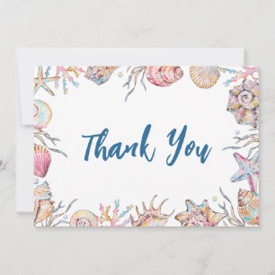 Carte De Remerciements Baignoire de coquillages à bientôt Baby Shower