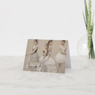 Carte De Remerciements Bailarinas con trajes románticos