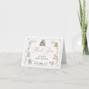 Carte De Remerciements Bain de bébé floral de la nurserie de conte de fée