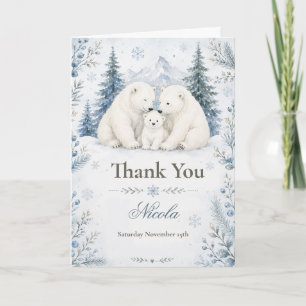 Carte De Remerciements Bain de bébé ours polaire