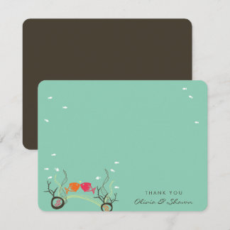 Carte De Remerciements Baiser Poissons Et Corail Mer Plage Mariage