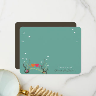Carte De Remerciements Baiser Poissons Et Coraux Sea Ocean Beach Mariage