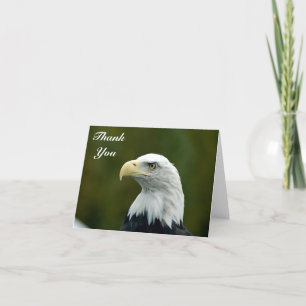 Carte De Remerciements Bald Eagle head Thank you Note Card