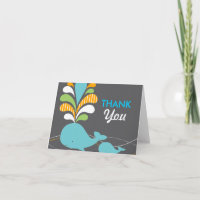 Carte de remerciements baleine