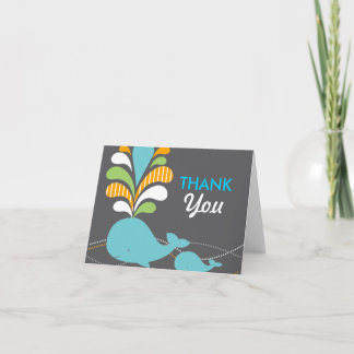 Carte de remerciements baleine