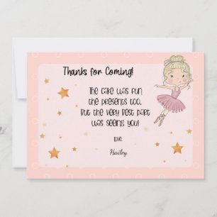 Carte de remerciements Ballerina légère