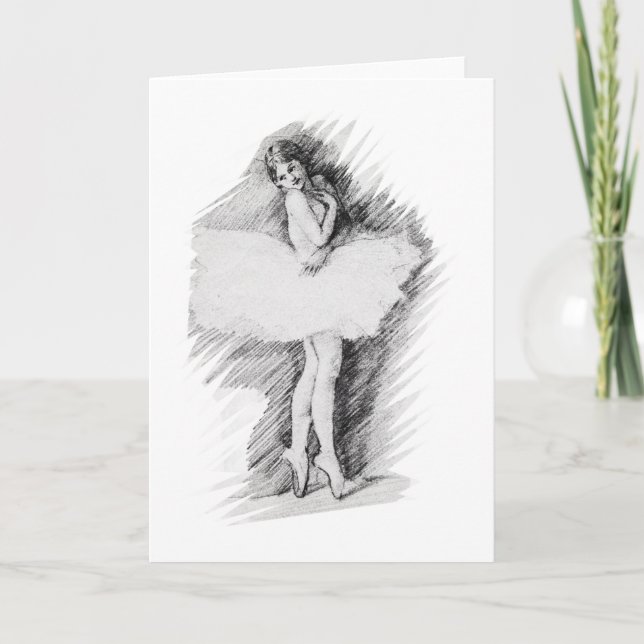 Carte De Remerciements Ballerina - Temps plus simples (Devant)