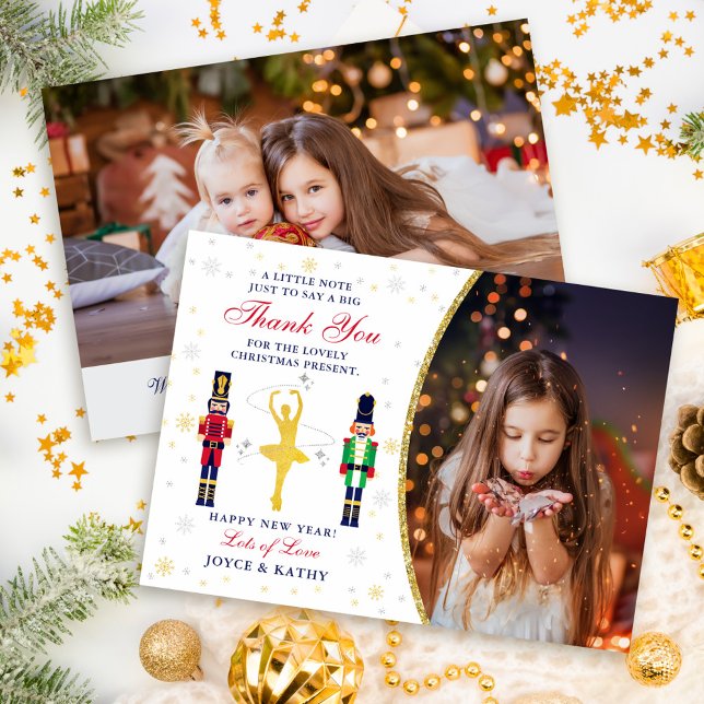 Carte De Remerciements Ballerine de Noël Magique Casse-Noisette 2 Photo (Créateur téléchargé)