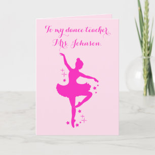 Carte De Remerciements Ballet teacher Thank You Dancer