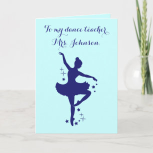 Carte De Remerciements Ballet teacher Thank You Dancer