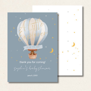 Carte De Remerciements Ballon à Air Chaud Fantaisiste Ourson Mignon