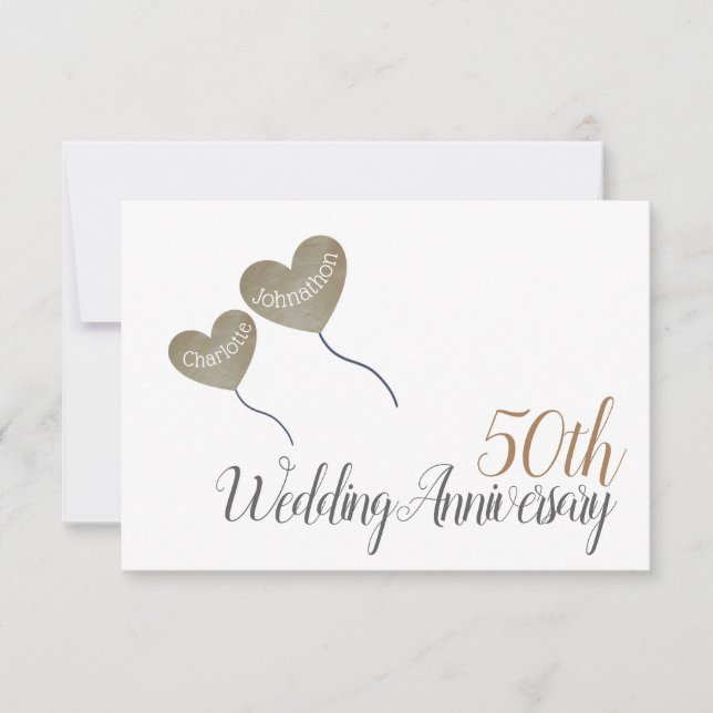 Carte De Remerciements Ballon de remerciement d'anniversaire de cœur d'an (Devant)