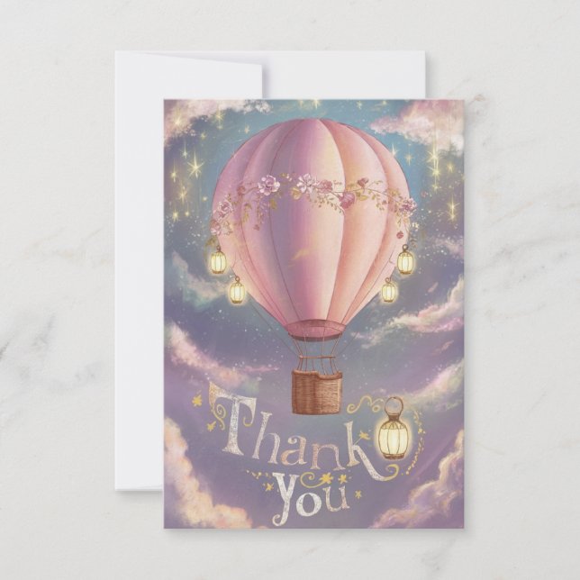 Carte De Remerciements Ballons à air chaud (Devant)