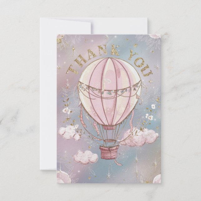 Carte De Remerciements Ballons à air chaud (Devant)