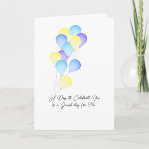 Carte De Remerciements Ballons Amour Anniversaire
