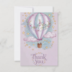 Carte De Remerciements Ballons Boho Pretty Hot Air