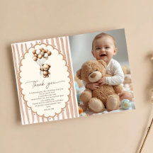 Ballons Ours en Peluche Marron Rayures Anniversair