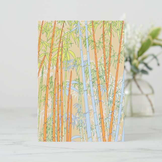 Carte De Remerciements Bamboo 2 (Debout devant)