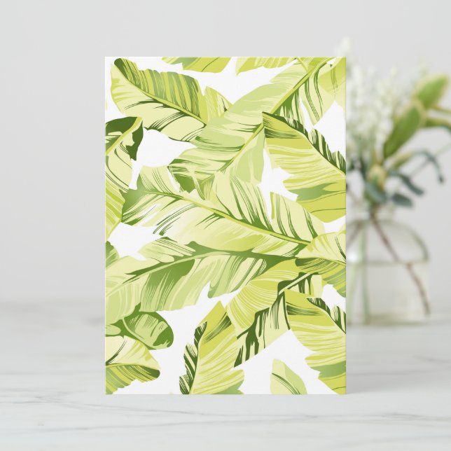 Carte De Remerciements Banane Feuille 4 (Debout devant)
