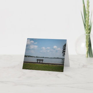Carte De Remerciements Banc au bord du lac