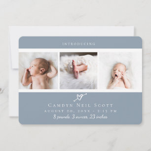Carte De Remerciements Bande photo de Cute Heart