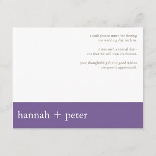 Carte De Remerciements Bannière Lavendar ::Carte de remerciements