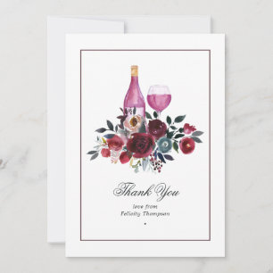 Carte De Remerciements Baño Bourguignon et déjeuner de mariage au vin de