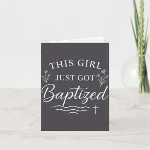 Carte De Remerciements Baptême Cette Fille Vient d'être Baptisée Chrétien